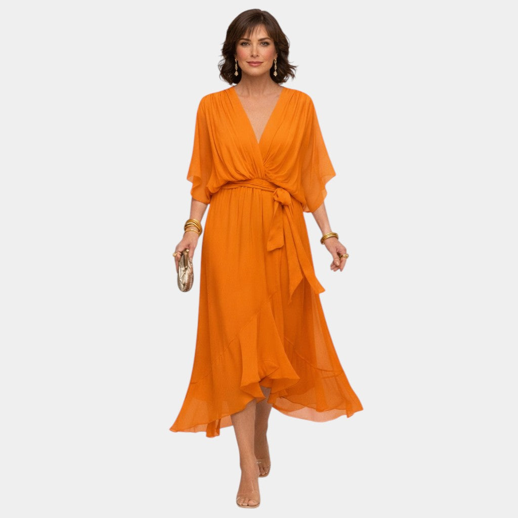 Faith | Chiffon Dress with V-Neck
