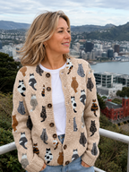 Kiri | Soft Cat Pattern Cardigan