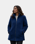 Ella | soft mid-length coat with zipper