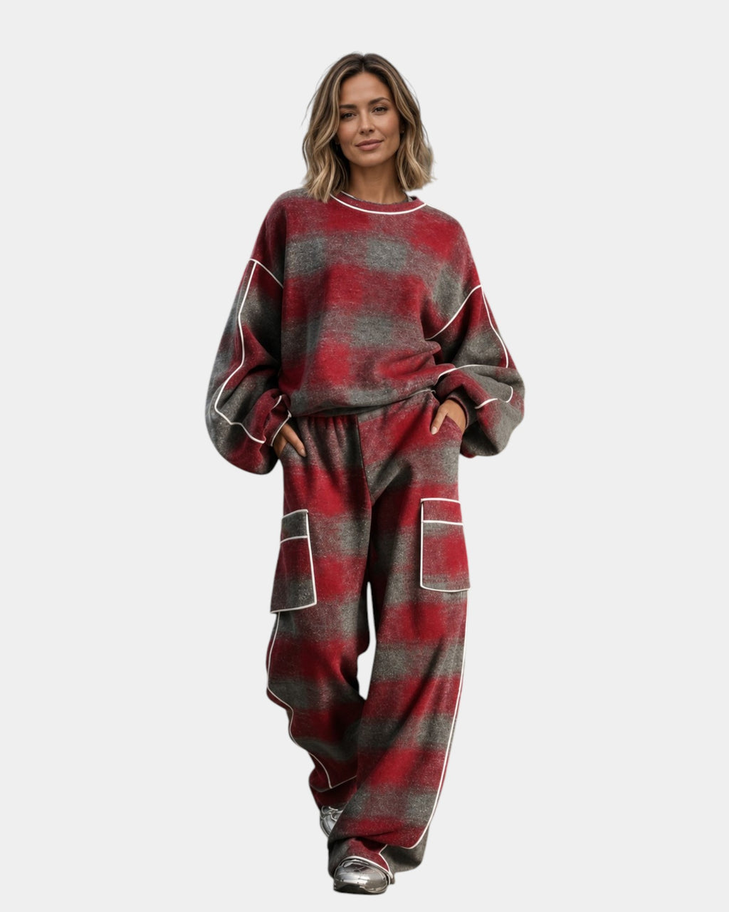 Bella | Color Block Sweatshirt and Pants Set
