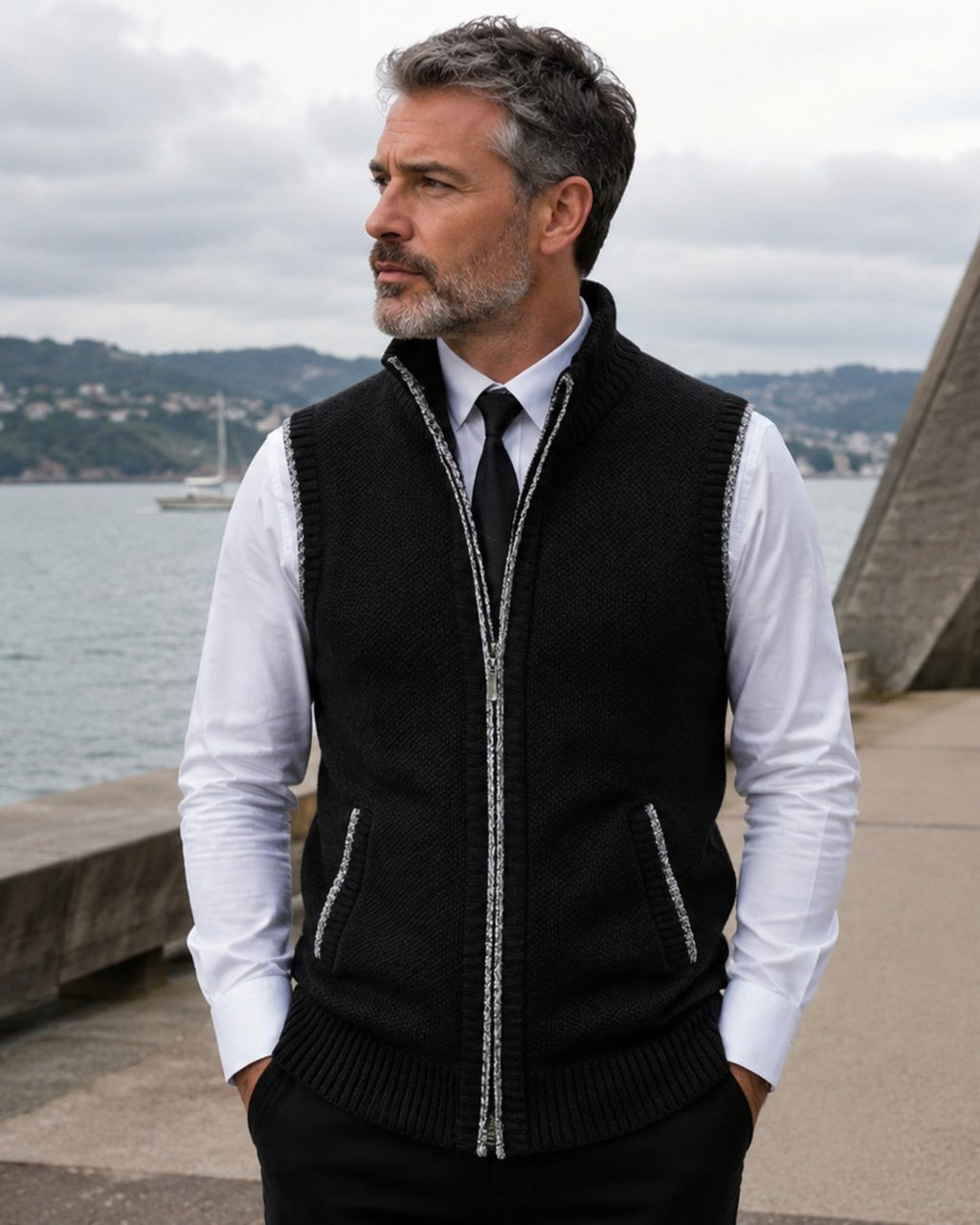 Reginald | The Zip-Up Sweater Vest