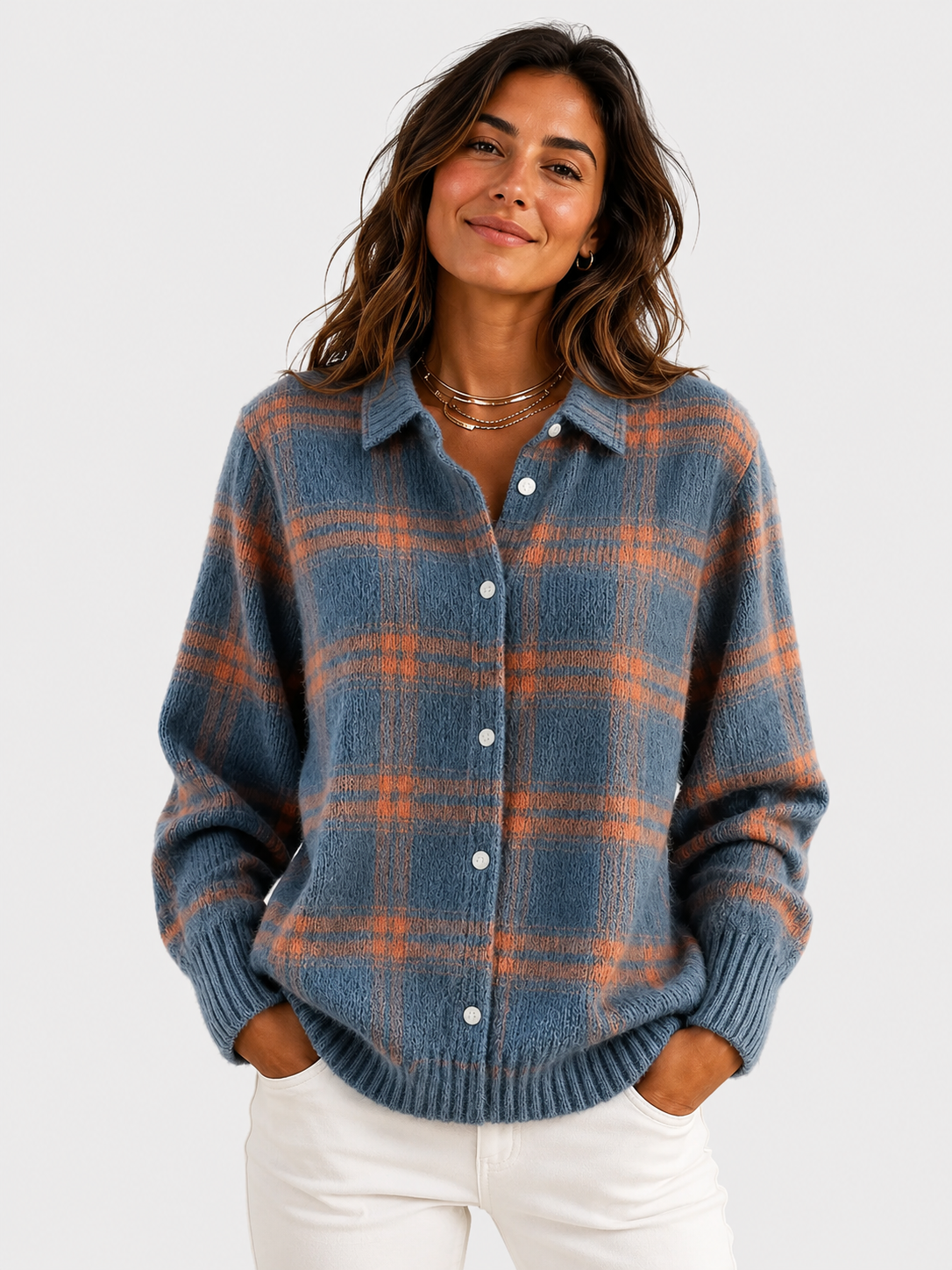 Danique | Cloud-Soft Plaid Button-Up