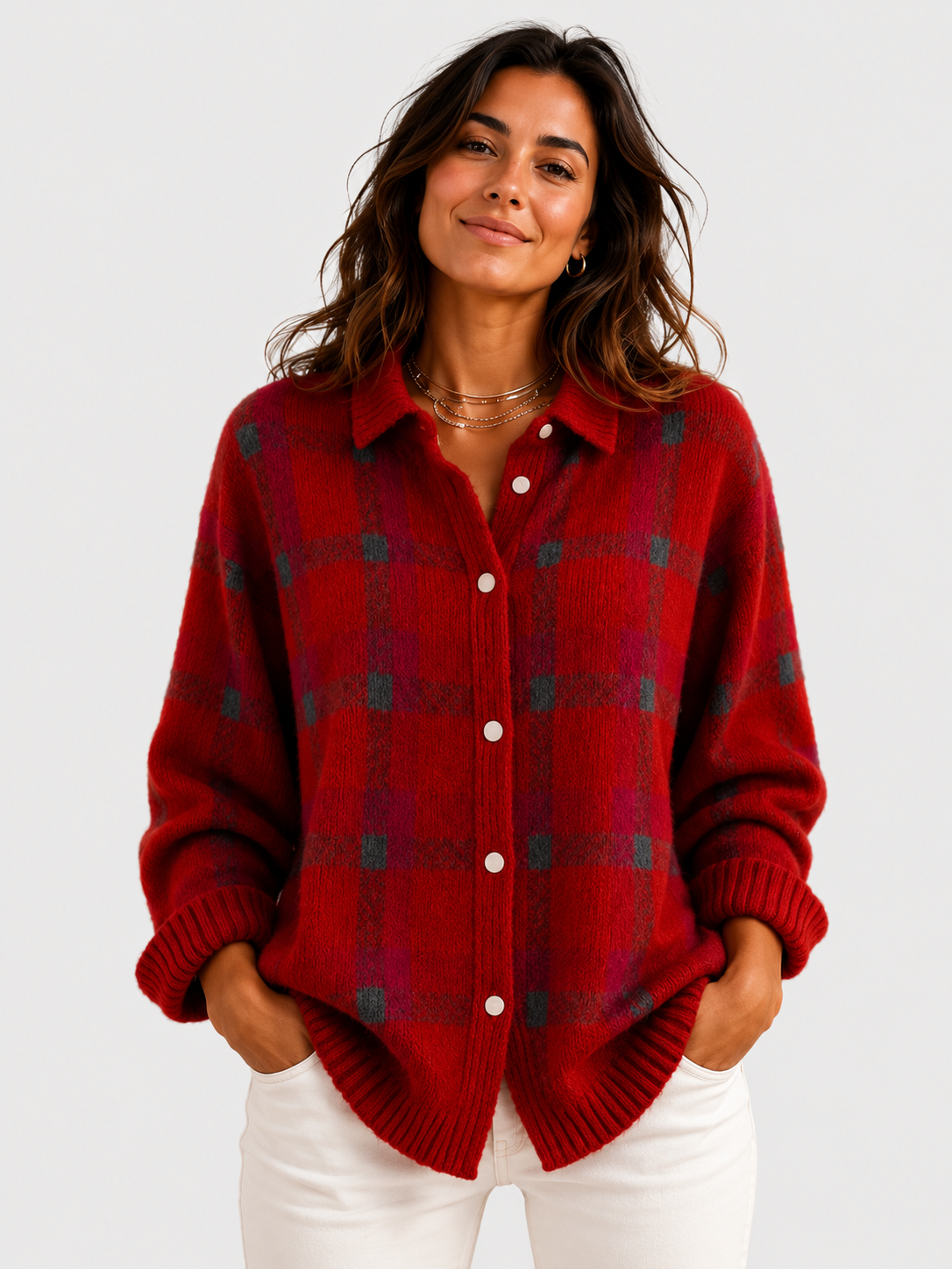 Danique | Cloud-Soft Plaid Button-Up