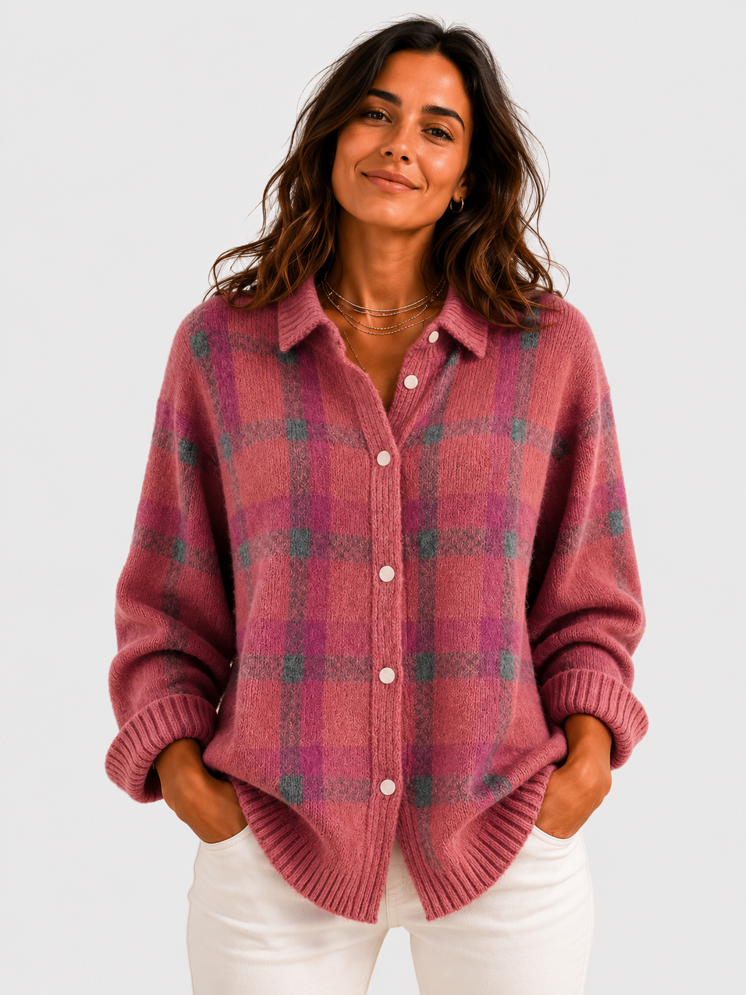 Danique | Cloud-Soft Plaid Button-Up