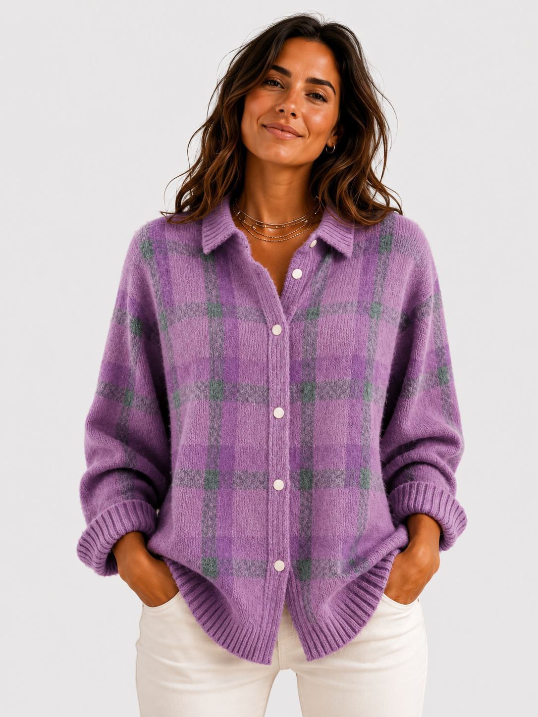Danique | Cloud-Soft Plaid Button-Up