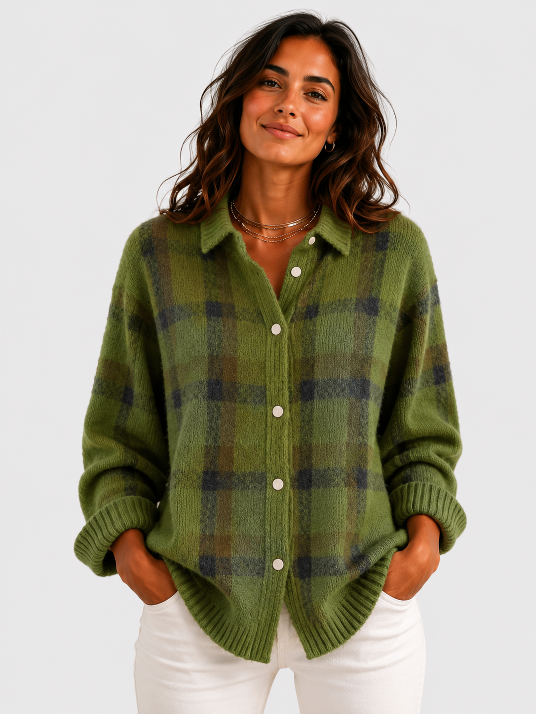 Danique | Cloud-Soft Plaid Button-Up