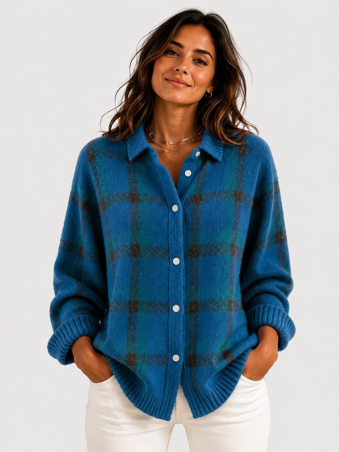 Danique | Cloud-Soft Plaid Button-Up