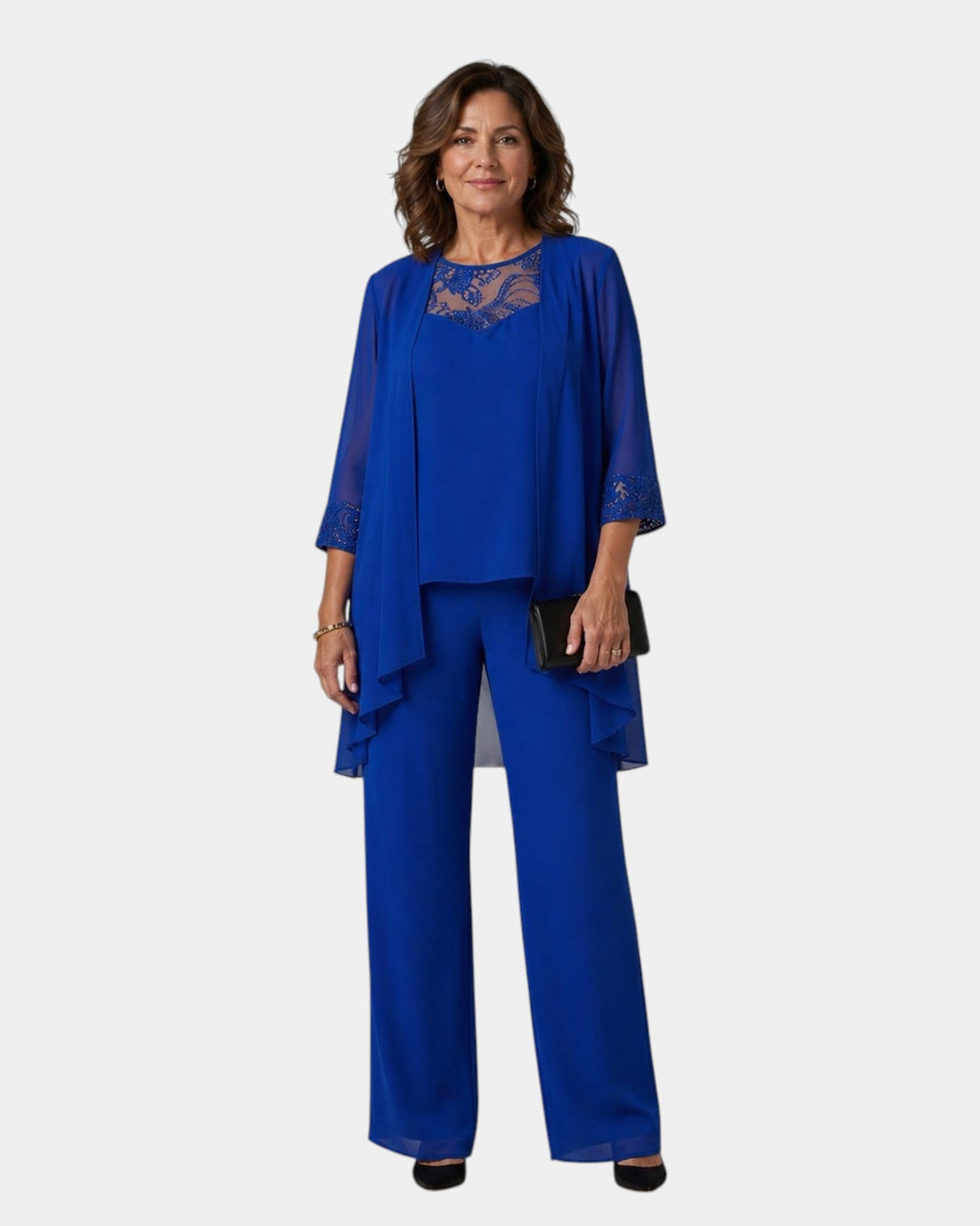 Edie | Matching Pants, Blouse, and Coat Set