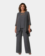 Edie | Matching Pants, Blouse, and Coat Set