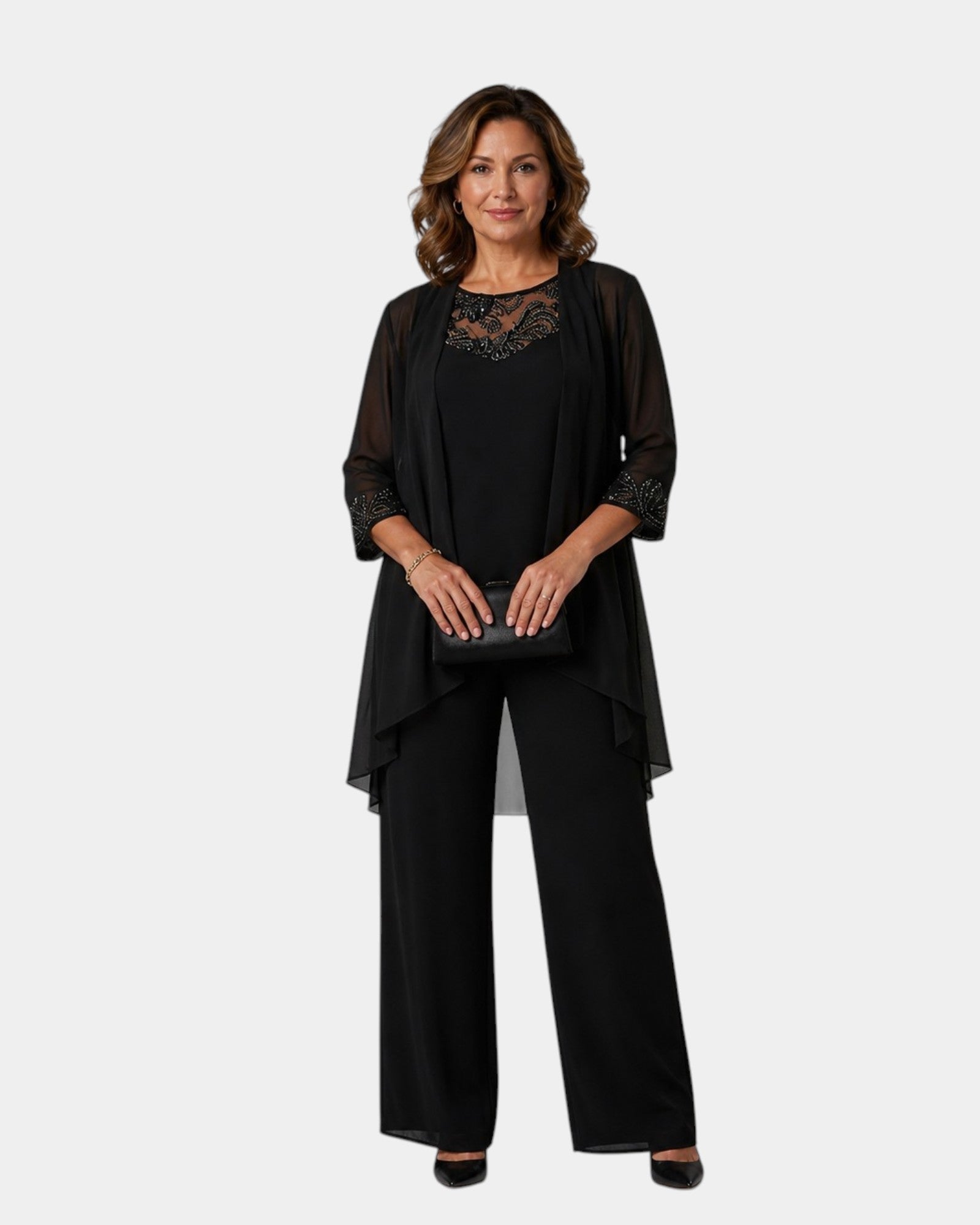 Edie | Matching Pants, Blouse, and Coat Set