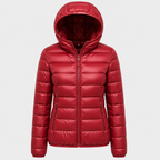Ella | Veste à Capuche Rouge Classique
