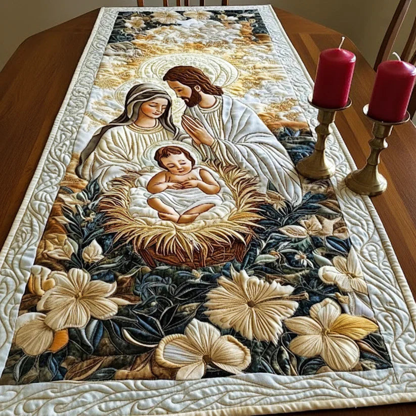 Divine Nativity Quilted Table Runner