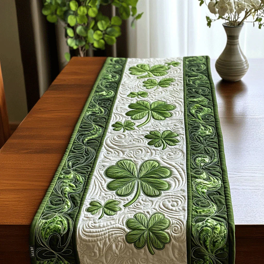Emerald Jungle Quilted Table Runner
