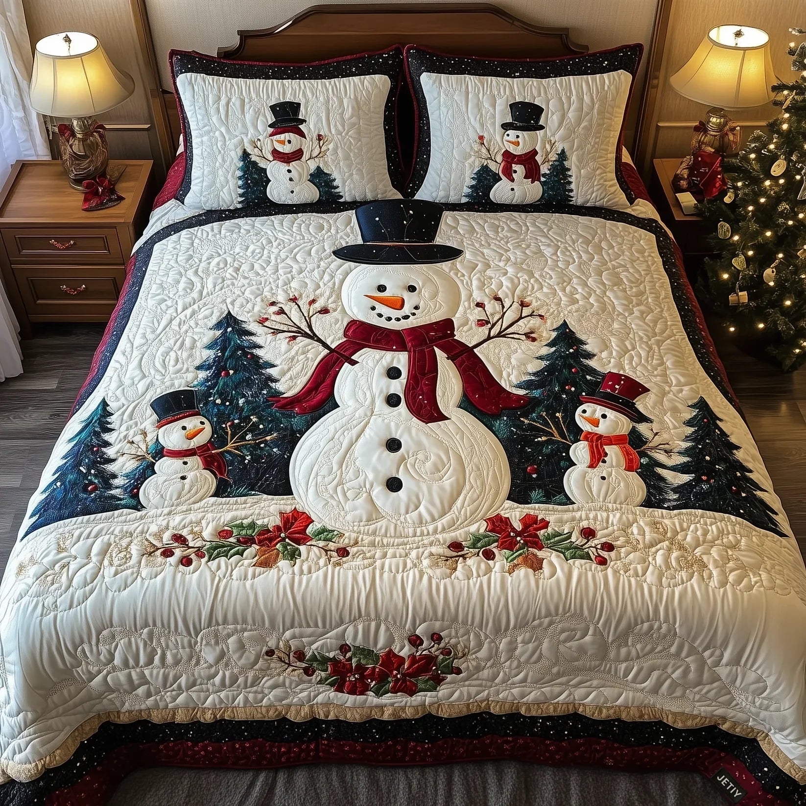 Ice Cream Friends 3-Piece Quilted Bedding Set