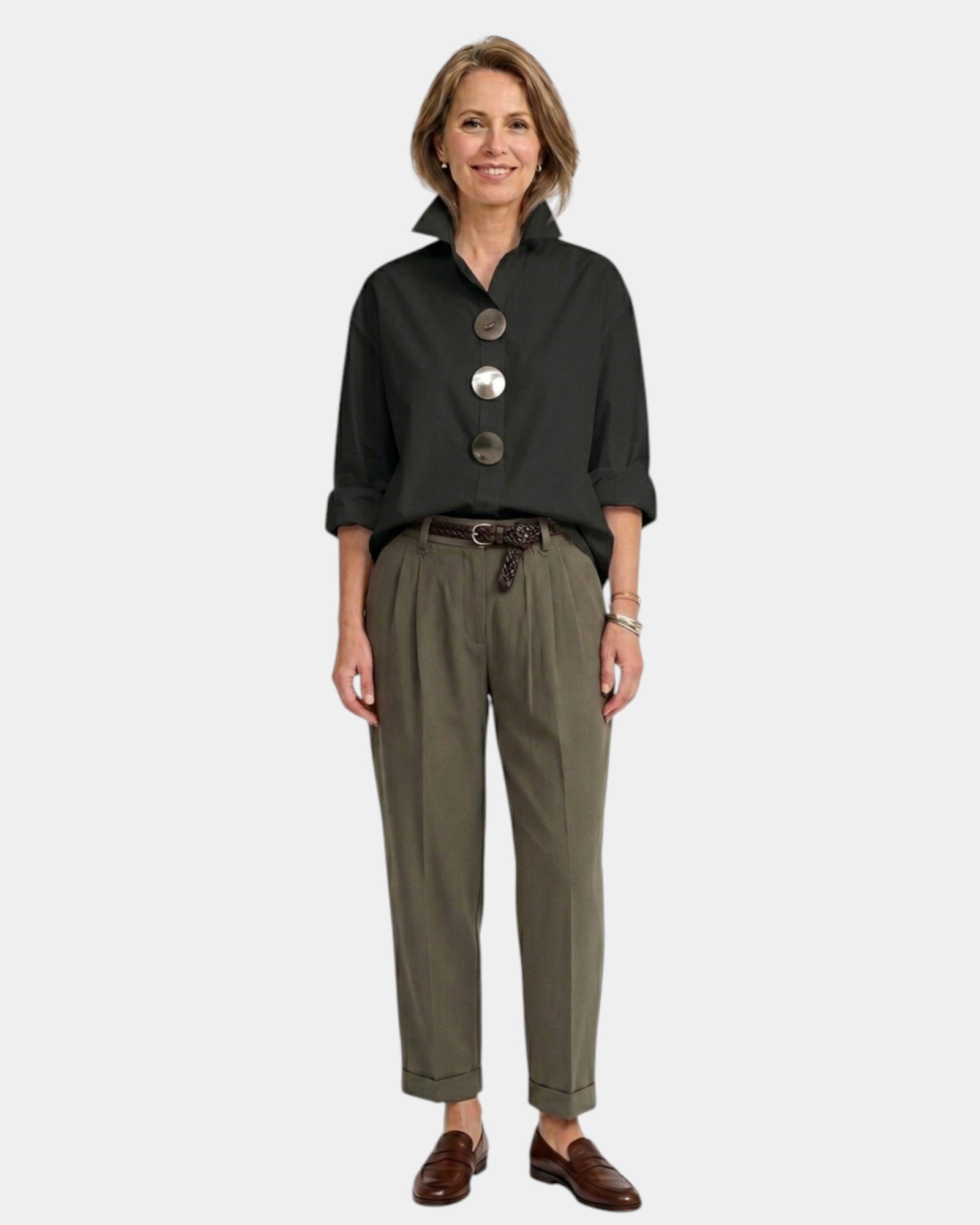 Hazel | High Neck Shirt