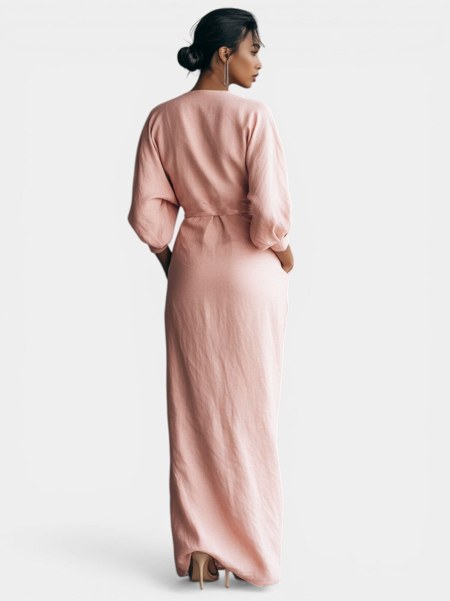 Molly | Minimalist Maxi Dress Pink