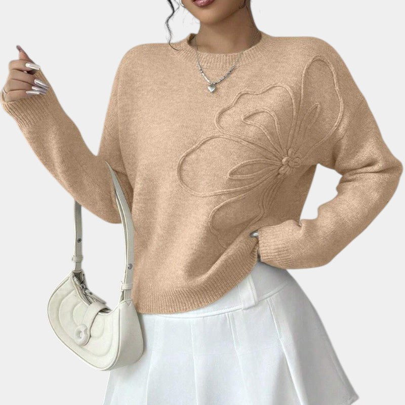 Ella | Knitted Floral Sweater