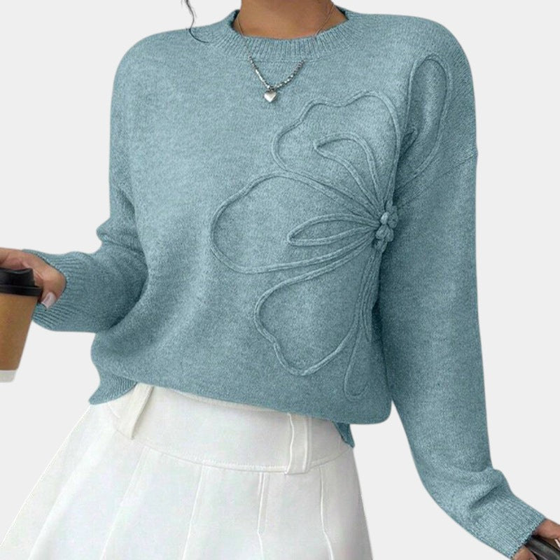 Ella | Knitted Floral Sweater