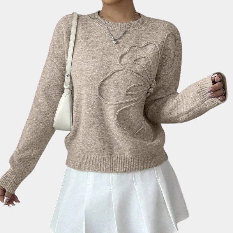Ella | Knitted Floral Sweater