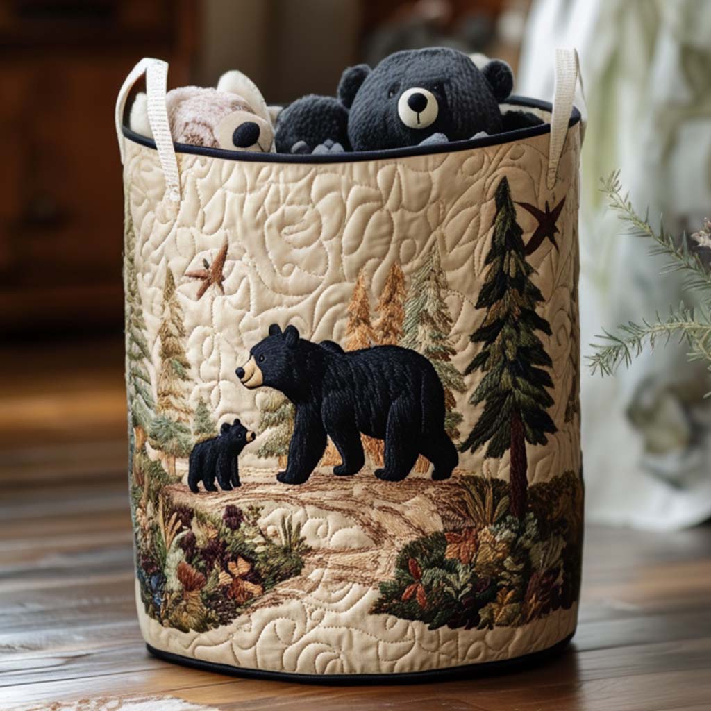Rustic Bear Vibe Laundry Basket
