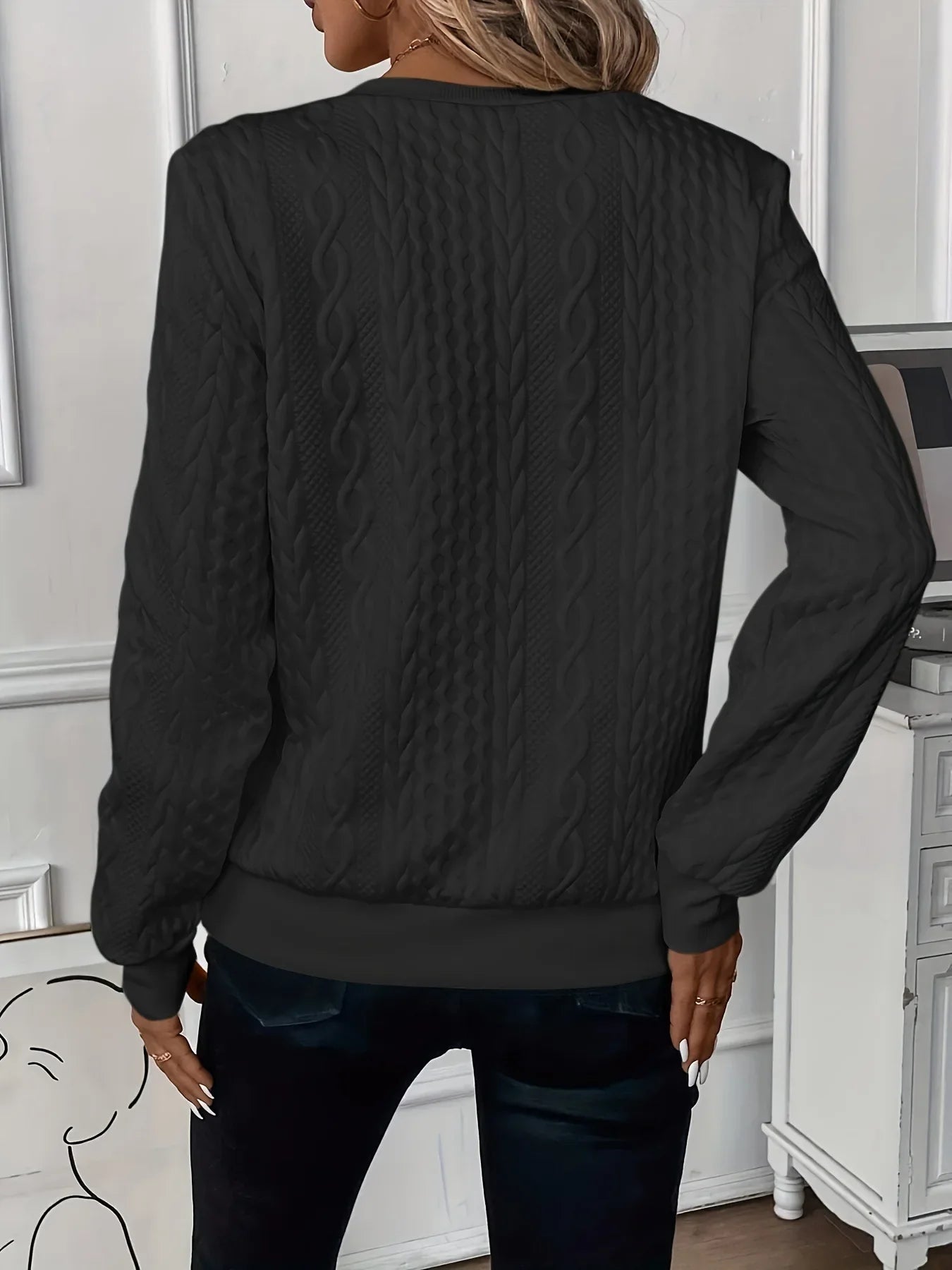 Textured Zipper Sweatshirt – Stylish & Comfy eua