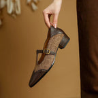 Grace | Vintage Leather Shoes with Buckle