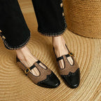 Grace | Vintage Leather Shoes with Buckle