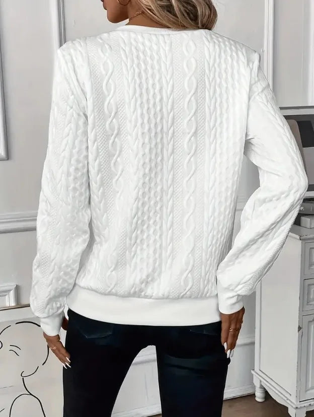 Textured Zipper Sweatshirt – Stylish & Comfy eua