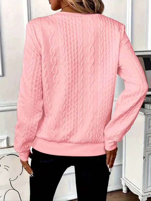 Textured Zipper Sweatshirt – Stylish & Comfy eua
