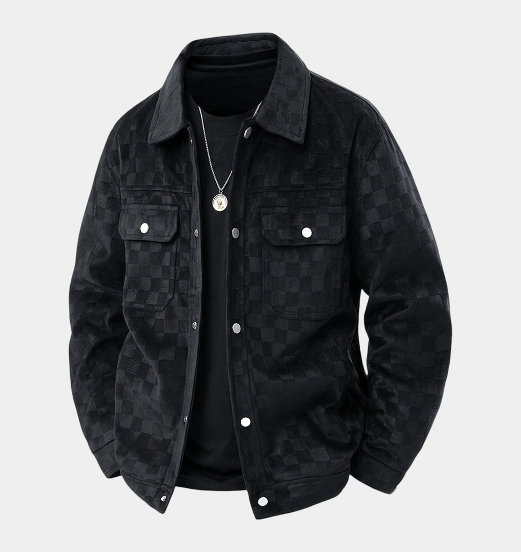 Mason | Checkered Suede Jacket