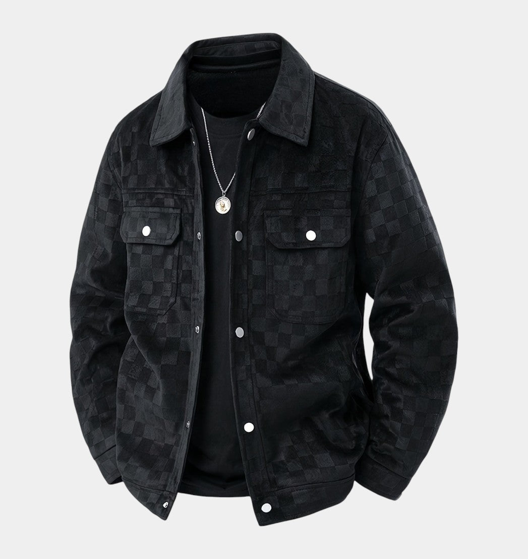 Mason | Checkered Suede Jacket