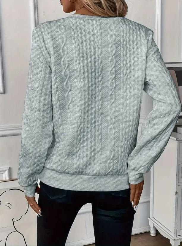 Textured Zipper Sweatshirt – Stylish & Comfy eua