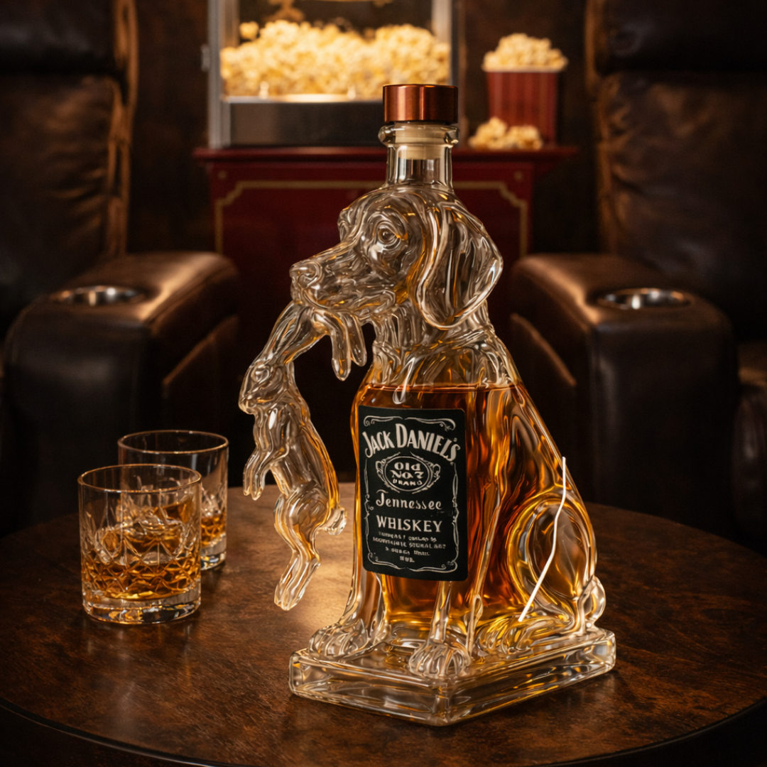 Dog-Themed Whiskey Bottles