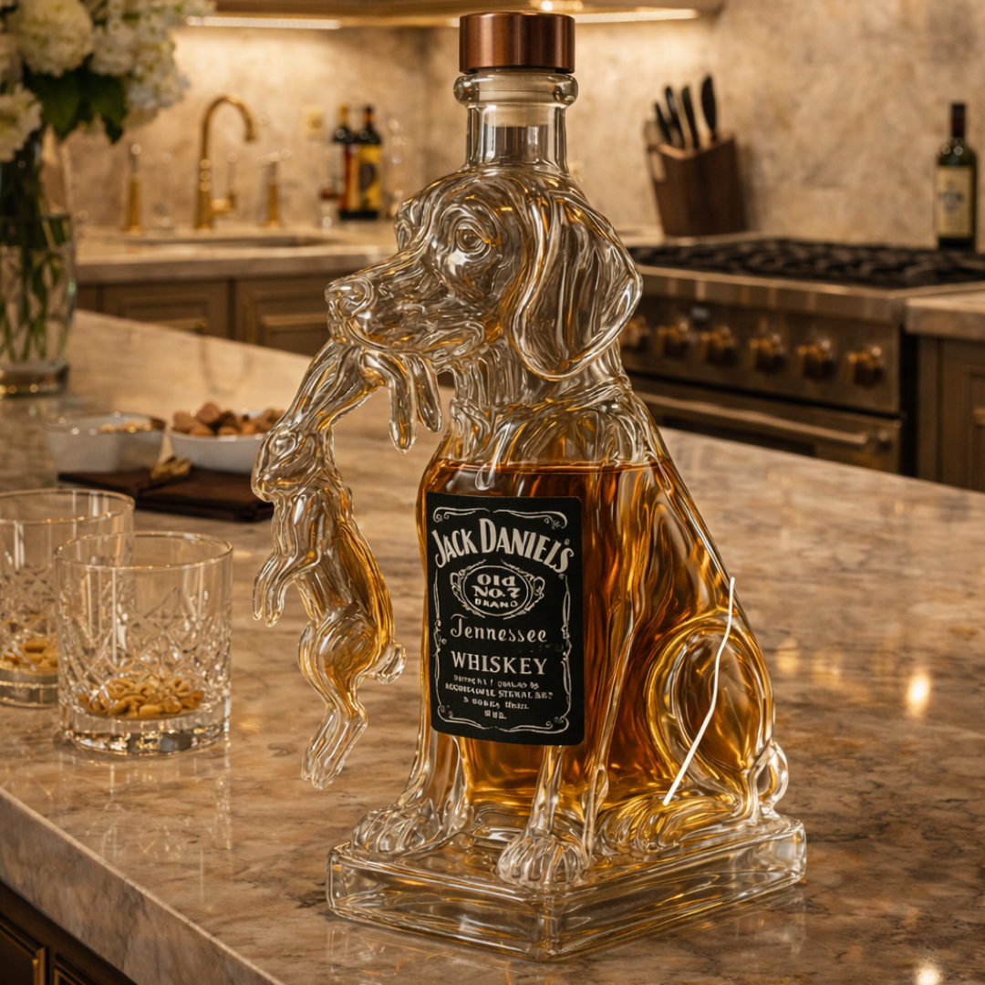 Dog-Themed Whiskey Bottles