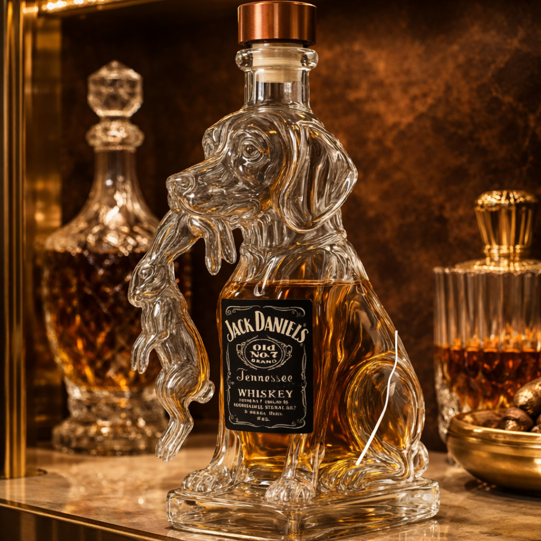 Dog-Themed Whiskey Bottles