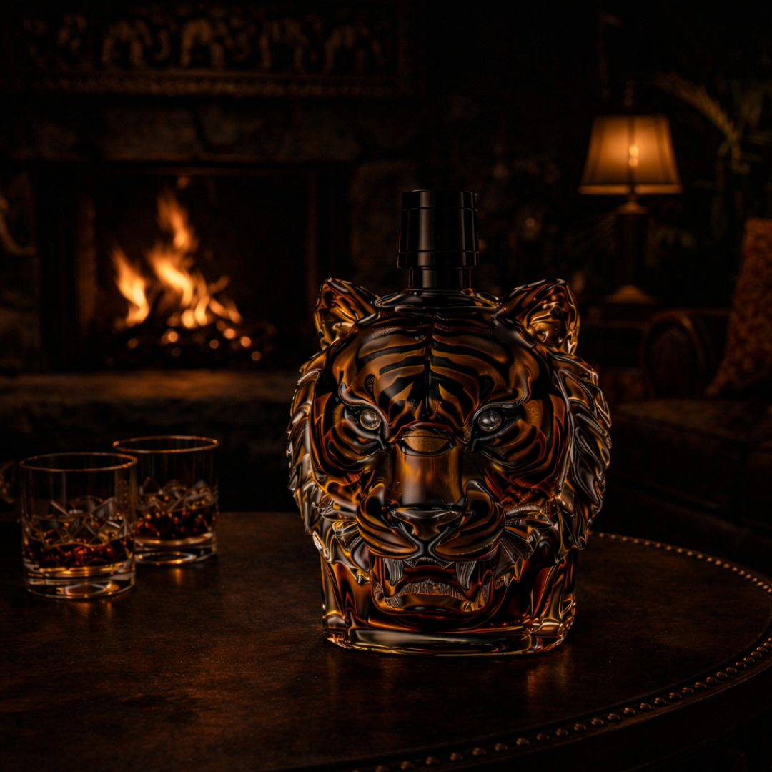 Tiger Edition Whiskey Bottle