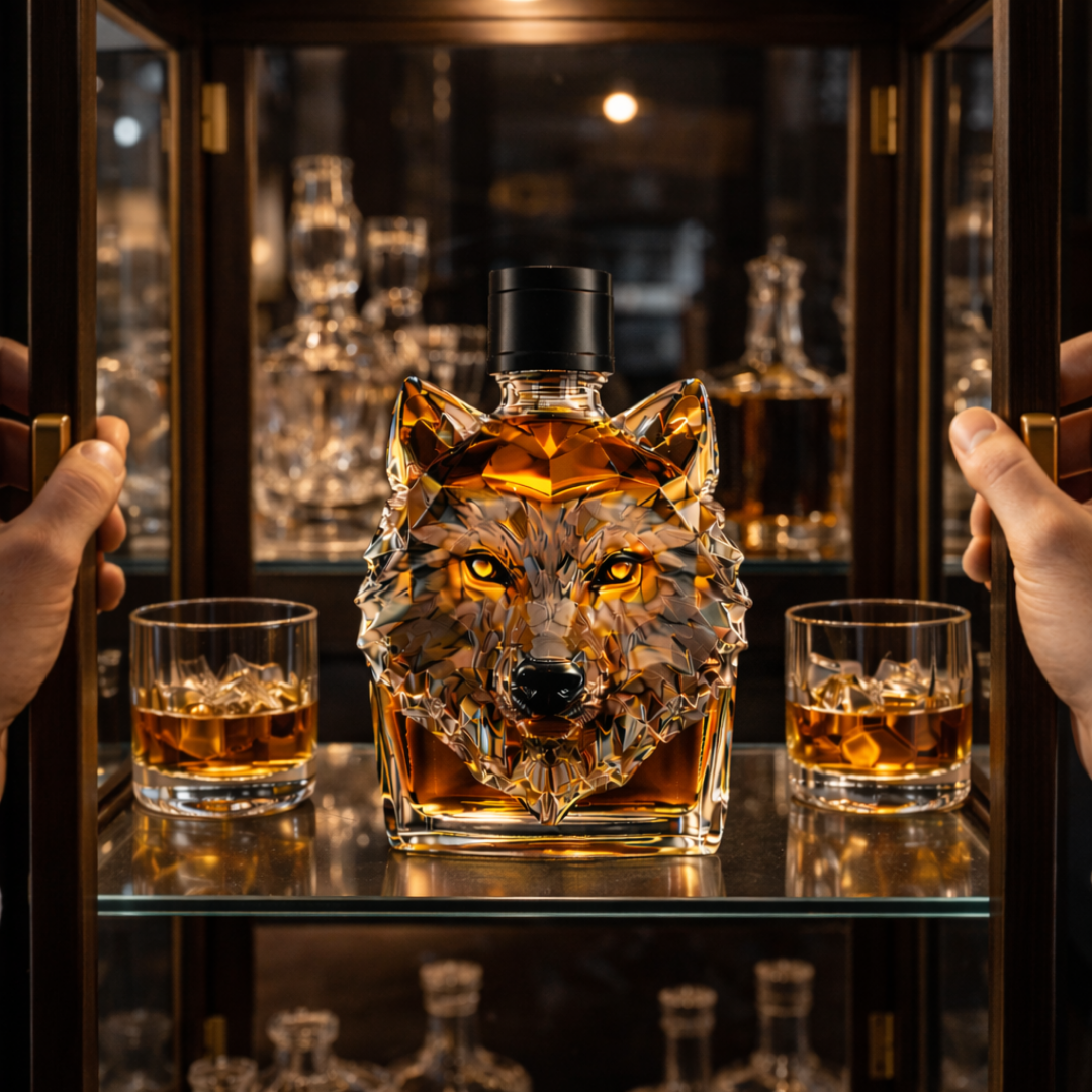 Wolf Edition Whiskey Bottle