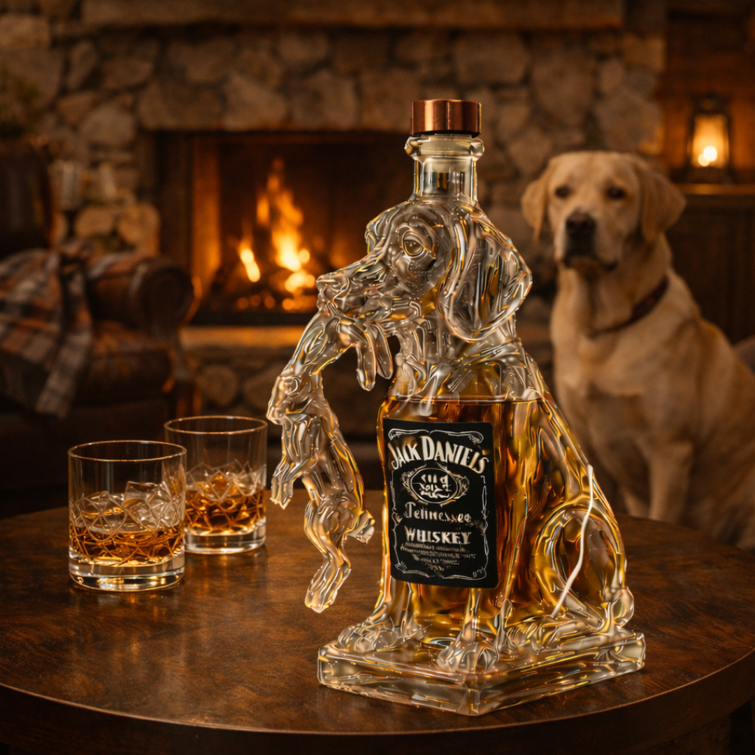 Dog-Themed Whiskey Bottles