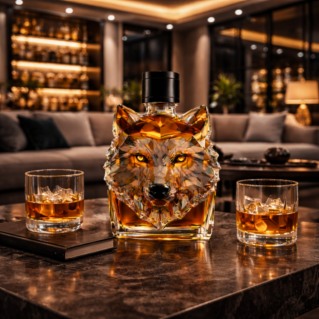 Wolf Edition Whiskey Bottle