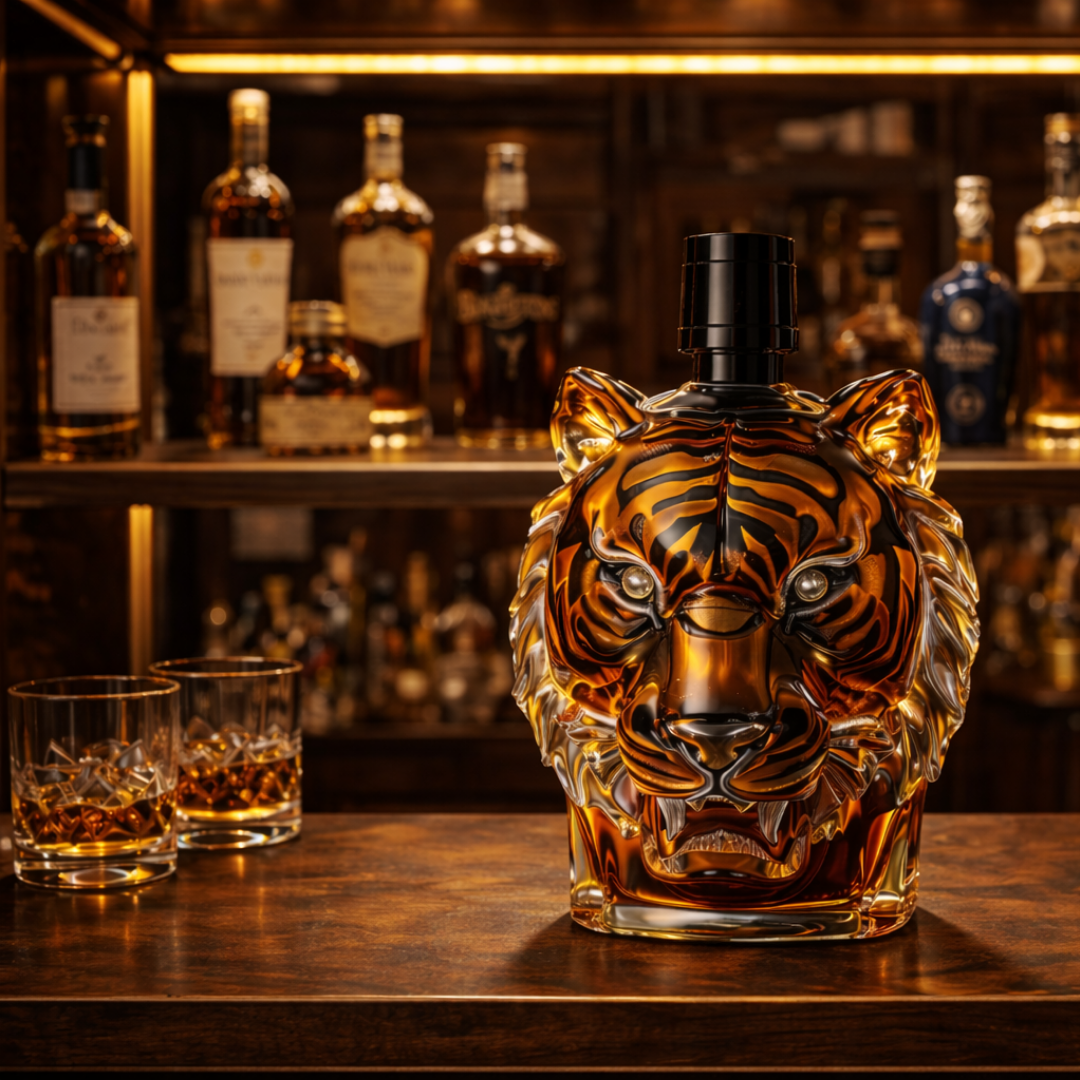 Tiger Edition Whiskey Bottle