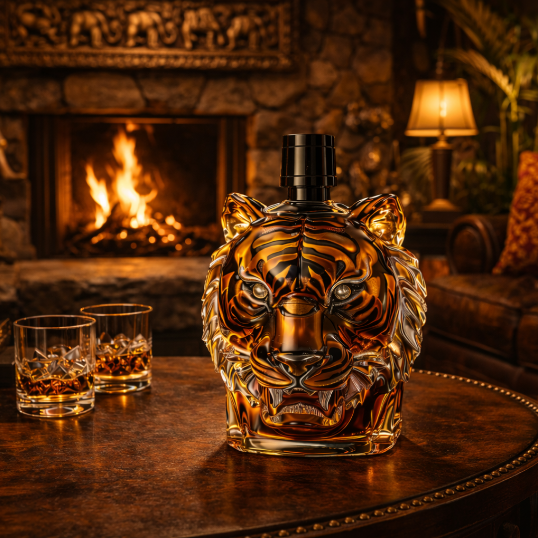 Tiger Edition Whiskey Bottle