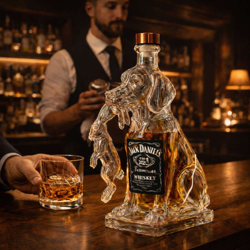 Dog-Themed Whiskey Bottles