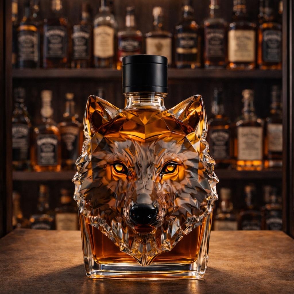 Wolf Edition Whiskey Bottle