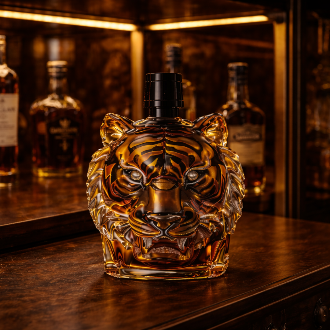 Tiger Edition Whiskey Bottle