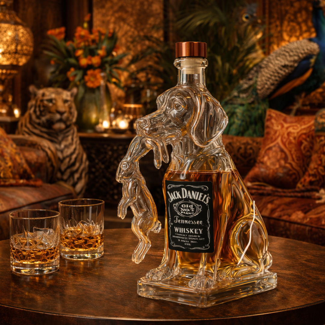 Dog-Themed Whiskey Bottles