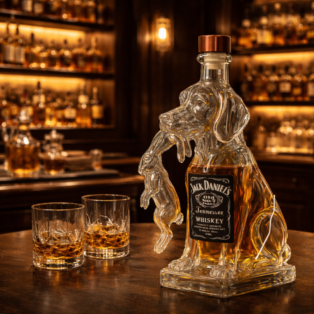 Dog-Themed Whiskey Bottles