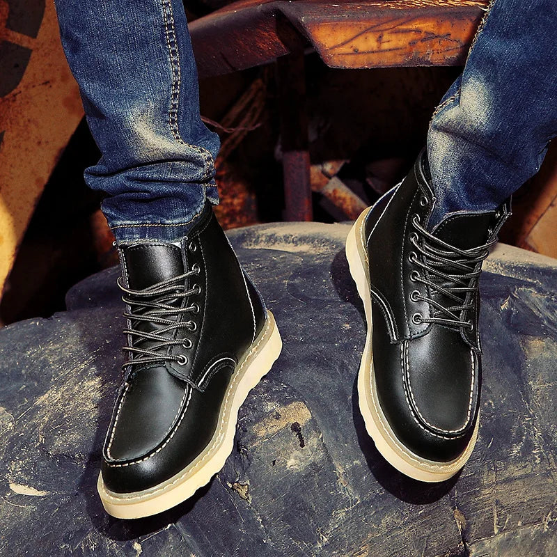 MARIO – botas retro de cuero genuino