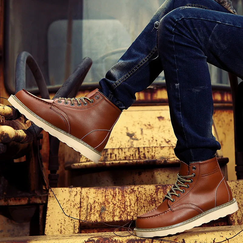 MARIO – botas retro de cuero genuino