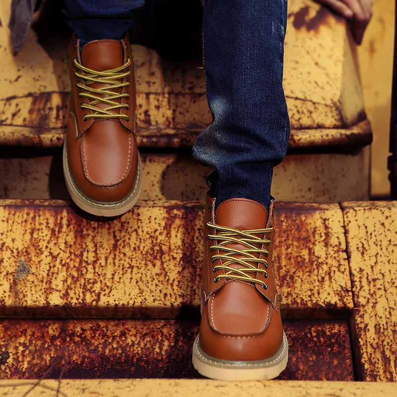 MARIO – botas retro de cuero genuino