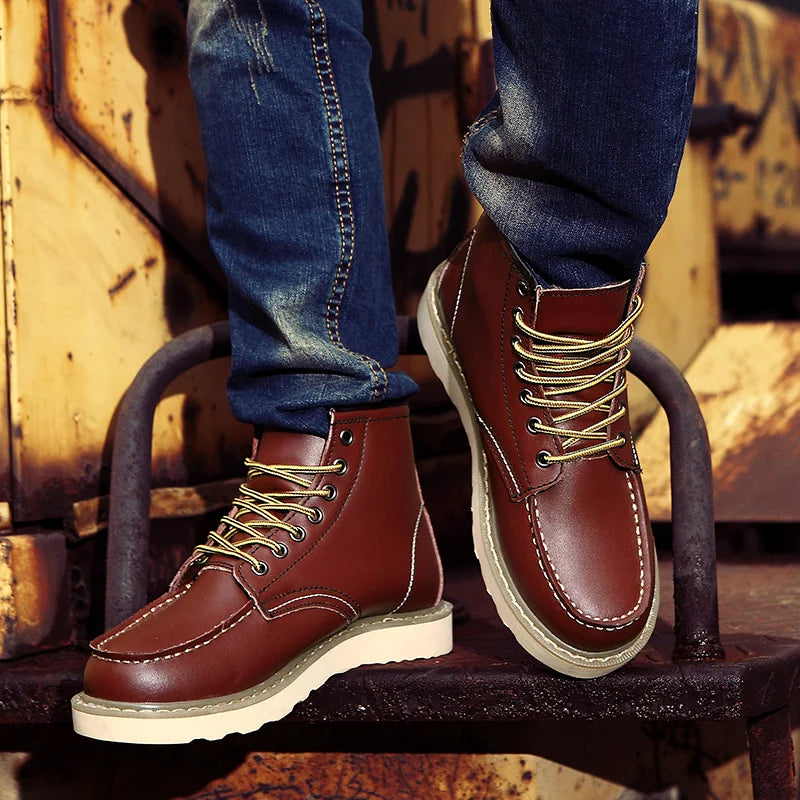 MARIO – botas retro de cuero genuino